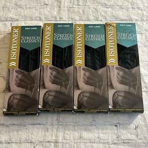 ISOTONER (2006) VINTAGE STRETCH CLASSICS MENS BLACK GLOVES KNIT LINED SIZE XL